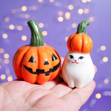 Hand Made Small Ceramic Pumpkin, Fall Decor Decoration, Halloween Gifts